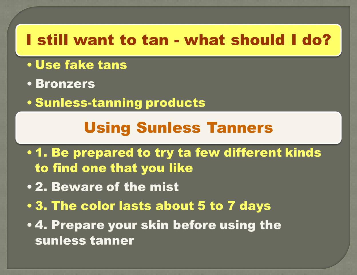 What Are the Risks And Alternatives Of Tanning? prCvir