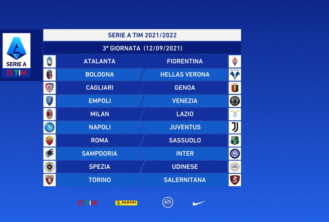 Serie A 202122, tutto il calendario giornata per giornata GALLERY