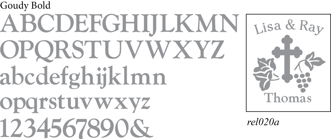 Goudy Bold Font for Stencils Precut Patterns