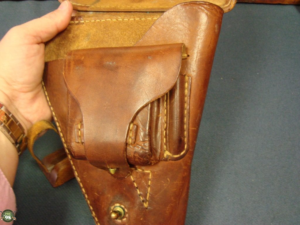 H261 Exceptional Japanese Type 26 Revolver Leather Clamshell Holster