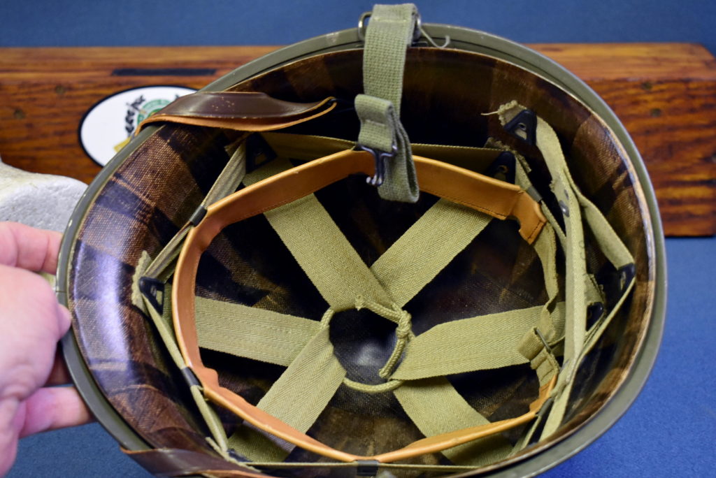 sold MINT NEW UNISSUED US WW2 M1 HELMET & LINER JULY 1944 PRODUCTION