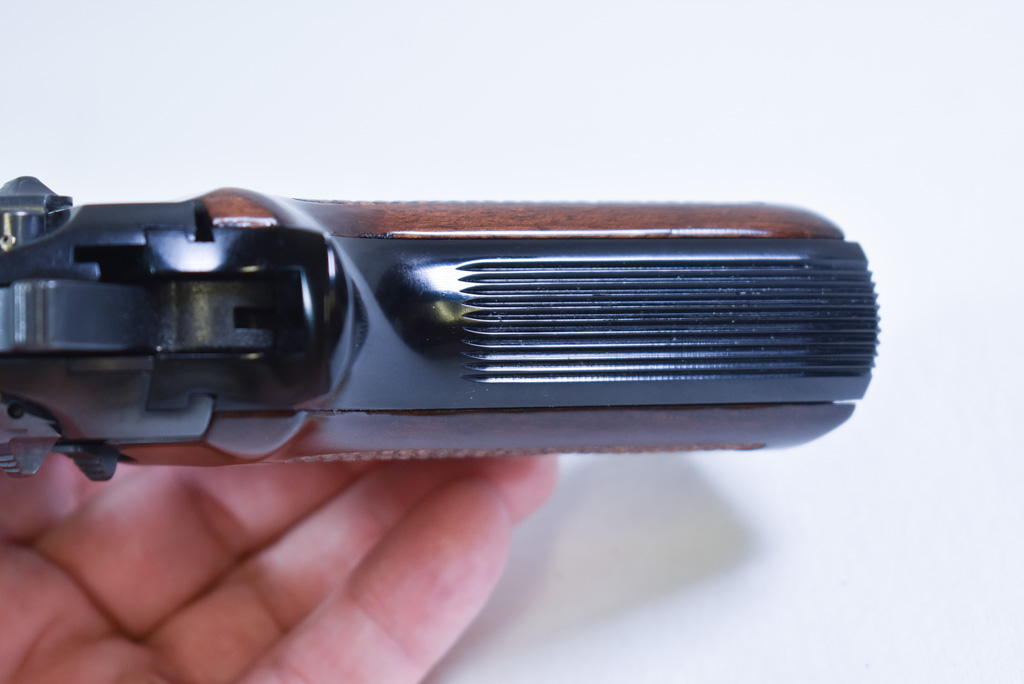 SOLD LIKE NEW BOX EARLY 1980'S BERETTA MODEL 92SB COMPACT 9mm PISTOL, WALNUT GRIPS, TONY SOPRANO