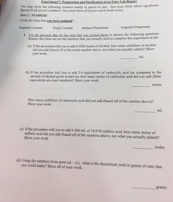 OneClass acetic acid isopentyl alcohol>isopentyl acetateOne method