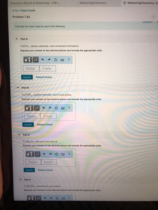 OneClass Pearson's MyLab & Mastering1181 MasteringChemistry O