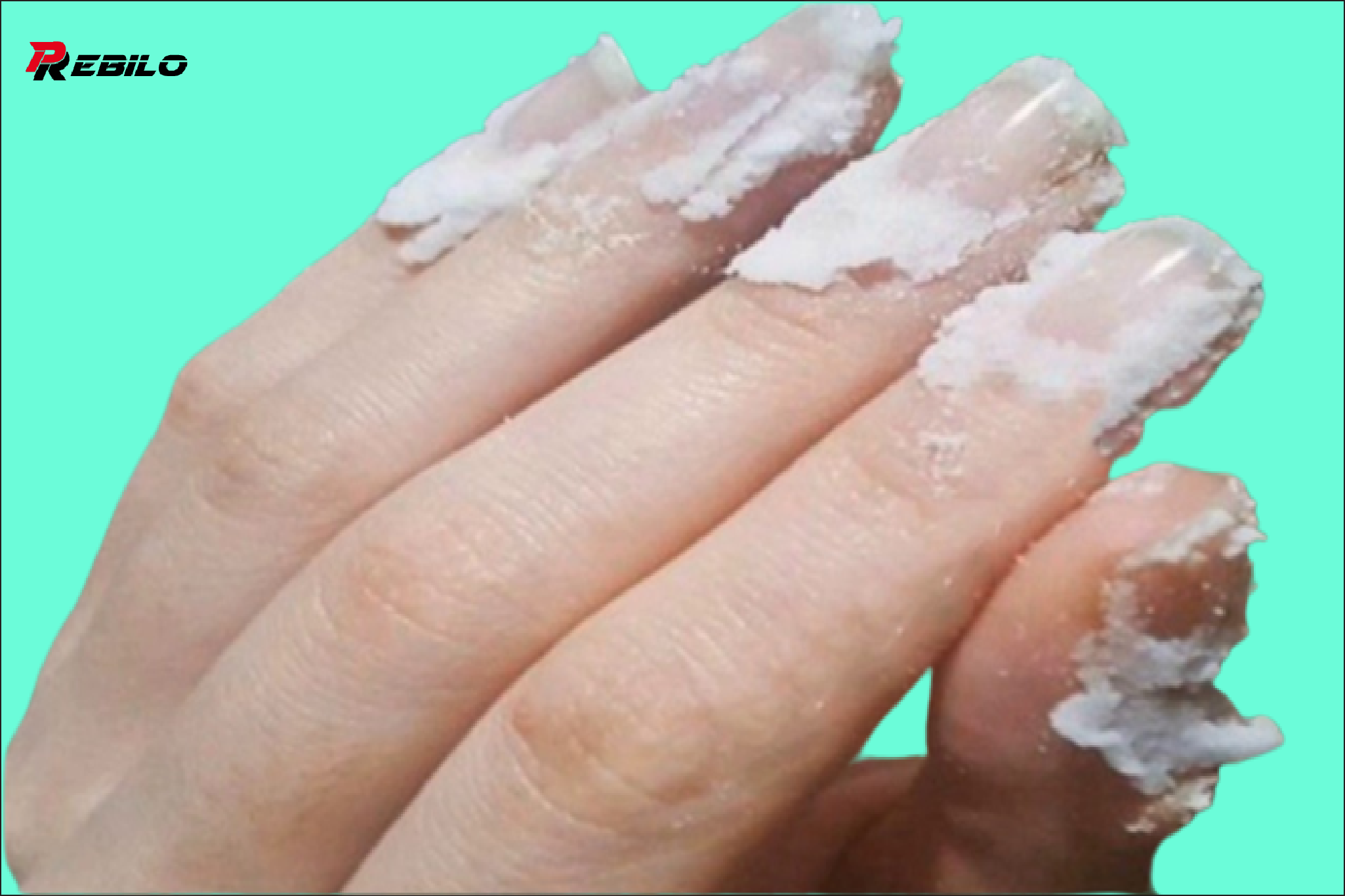 Rub some baking soda on your nails and see what happens? This trick