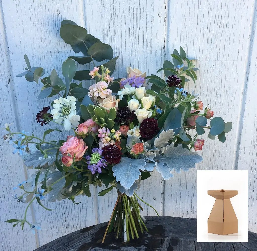 Rustic Garden FREE Eco Friendly Floral Box Vase Precious Petals