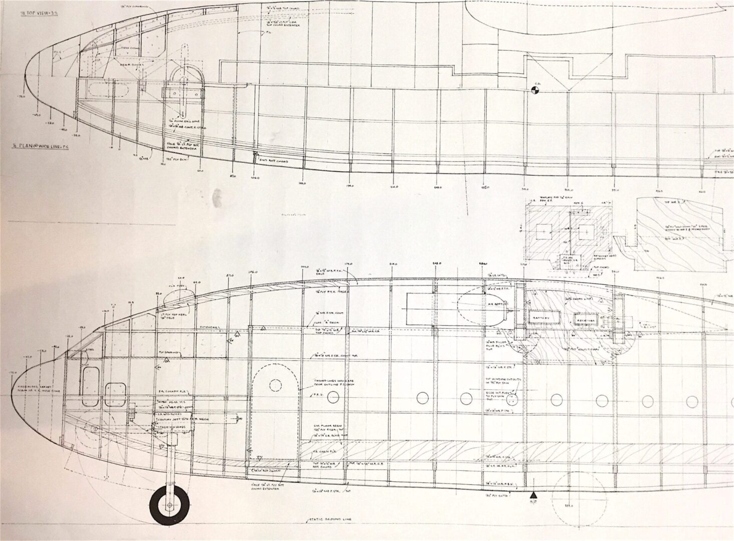 Fairchild C119G Flying Boxcar (109.25”) Plan Set & Building Manual Precision Cut Kits