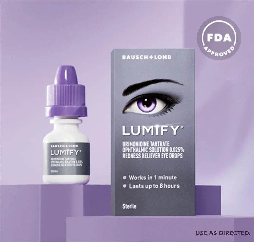 Redness reliever eye drops LUMIFY Precision Eye Cataract and