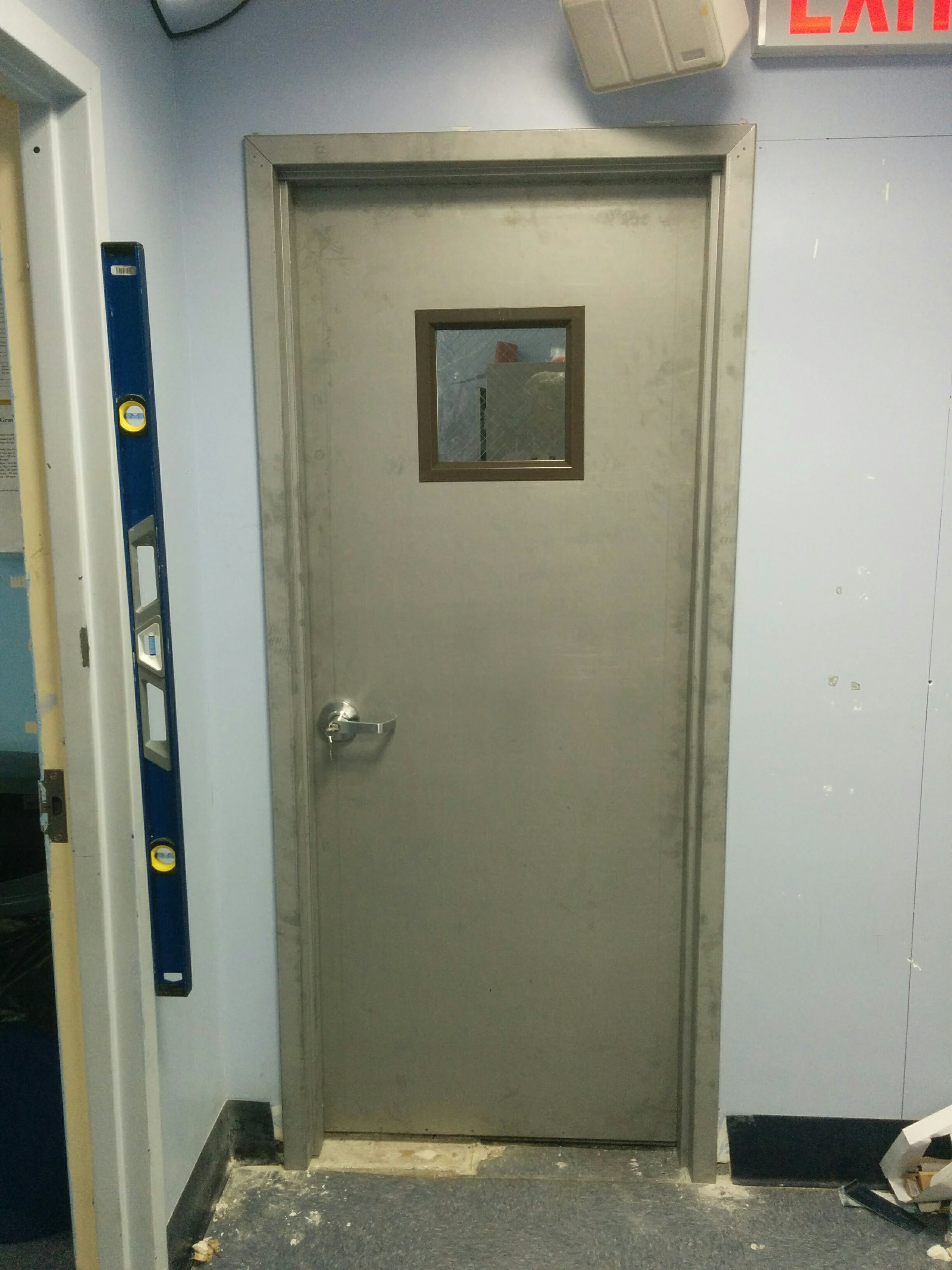 Knock Down Fire Rated Hollow Metal Door and Frame Install Locksmith