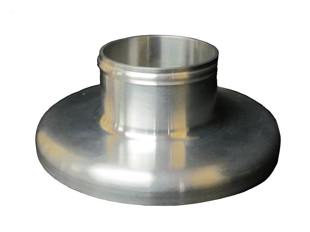 Beaded Reducer, Aluminum • Precision Metal Spinning