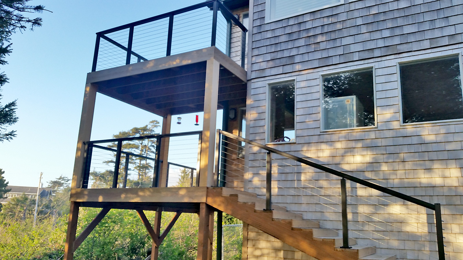 TR200 Black Cable Railing Precision Rail Portland, OR