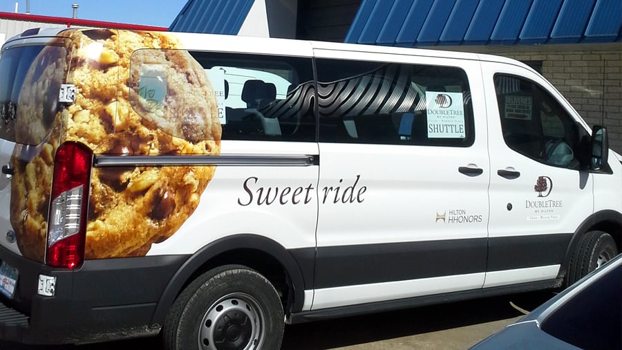 Doubletree Hotel Shuttle Van Graphics Package Precision Sign & Design