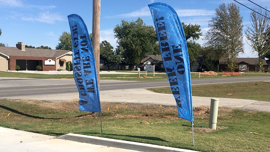 OK Fit Bixby Oklahoma Bow Flags Precision Sign & Design