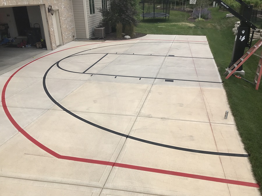 Basketball Court Line Painting