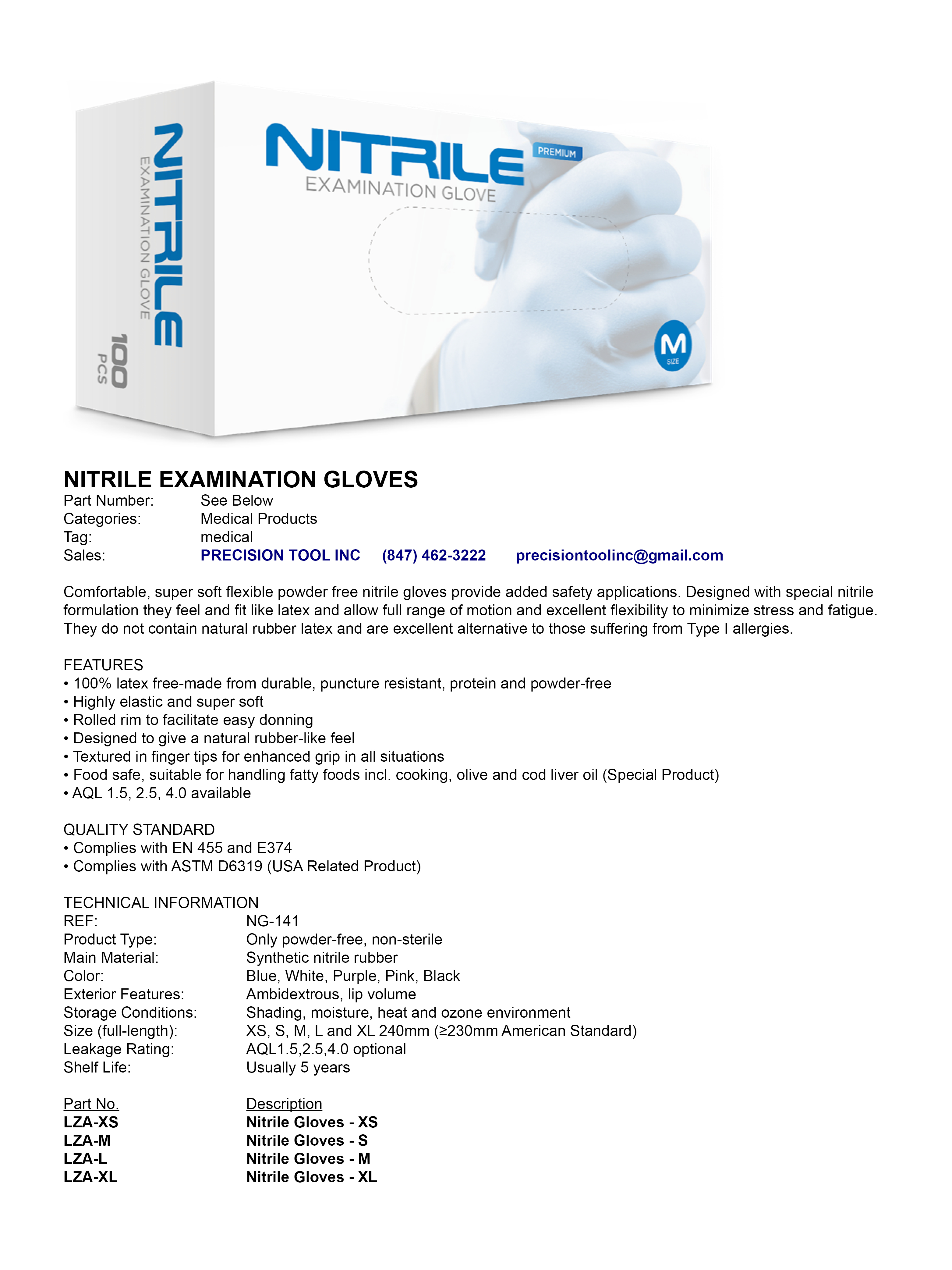 Precision Tool Inc. Medical Product Sales