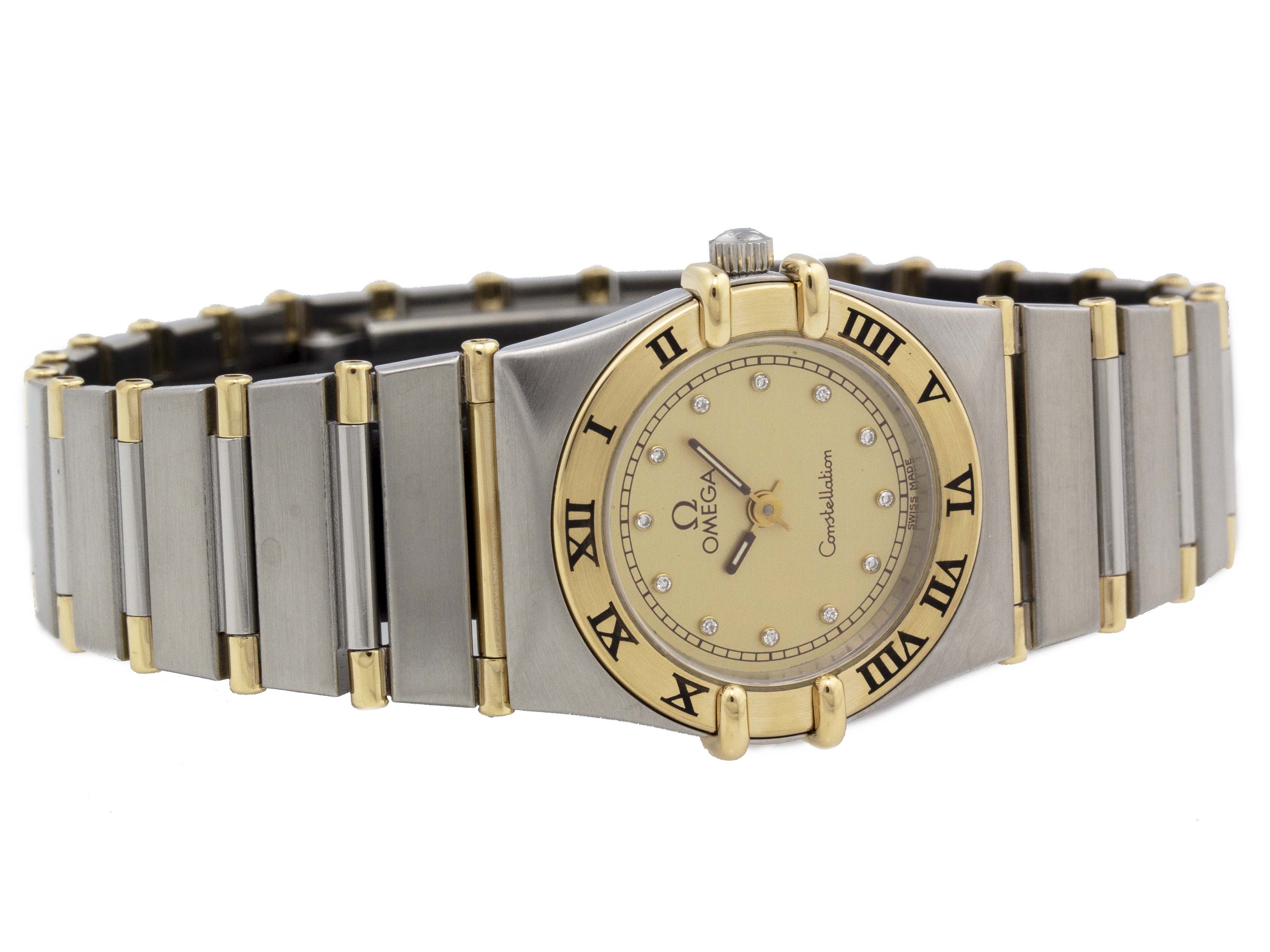 Omega Constellation Vintage 18k Gold Diamond Quartz Ladies Watch