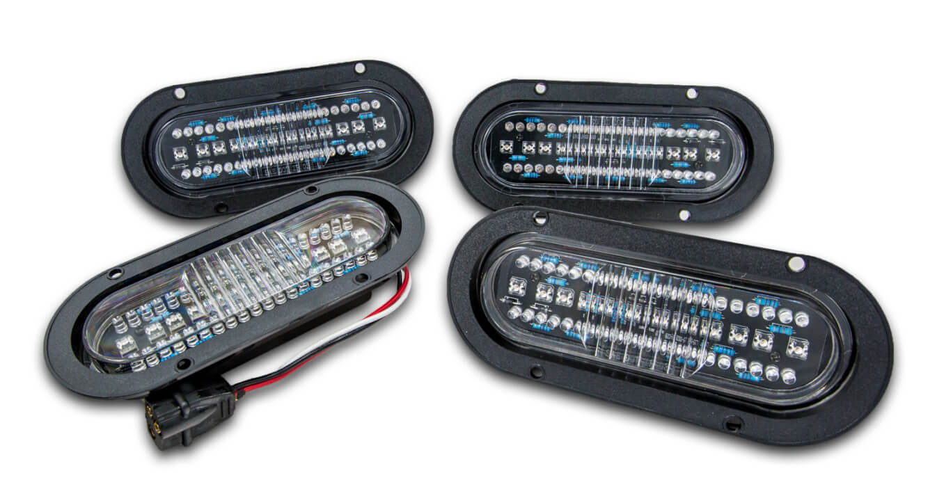 6" Oval LED Taillight Set