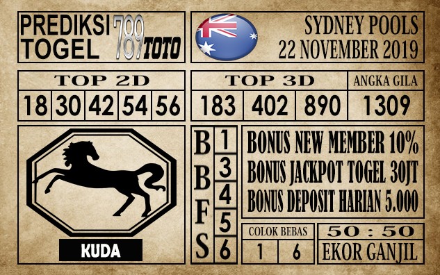 Prediksi Sydney Pools 22 November 2019 » PREDIKSI BEBAS