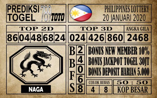 Prediksi Filipina PCSO Hari Ini 20 Jan 2020 » PREDIKSI BEBAS