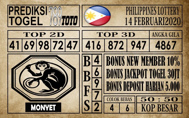 Prediksi Filipina PCSO Hari Ini 14 Feb 2020 » PREDIKSI BEBAS