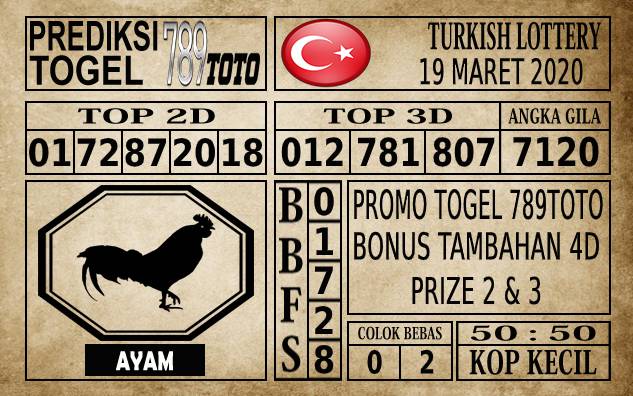 Prediksi Turkish Lottery Hari ini 19 Mar 2020 » PREDIKSI BEBAS
