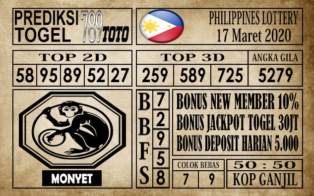 Prediksi Filipina PCSO Hari Ini 17 Mar 2020 » PREDIKSI BEBAS