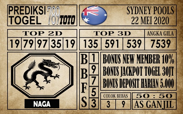 Prediksi Sydney Pools Hari ini 22 Mei 2020 » PREDIKSI BEBAS