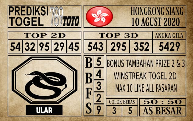 Prediksi Hongkong Siang Hari ini 10 Agustus 2020 » PREDIKSI BEBAS
