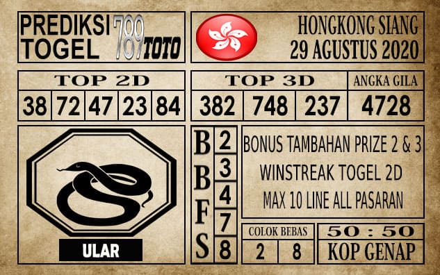 Prediksi Hongkong Siang Hari ini 29 Agustus 2020 » PREDIKSI BEBAS