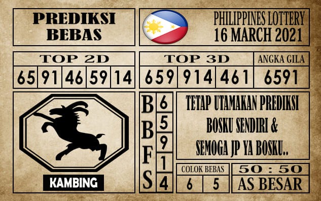 Prediksi Filipina PCSO Hari Ini 16 Maret 2021 » PREDIKSI BEBAS
