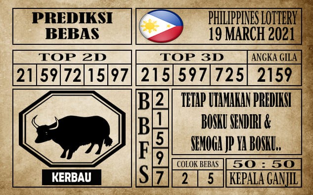 Prediksi Filipina PCSO Hari Ini 19 Maret 2021 » PREDIKSI BEBAS