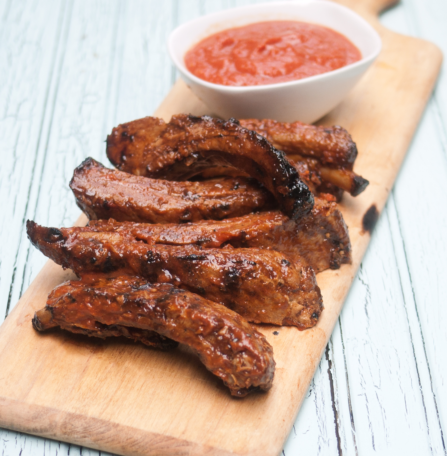 Barbecue Sauce and Barbecued Ribs Low Carb, Gluten Free, Sugar Free