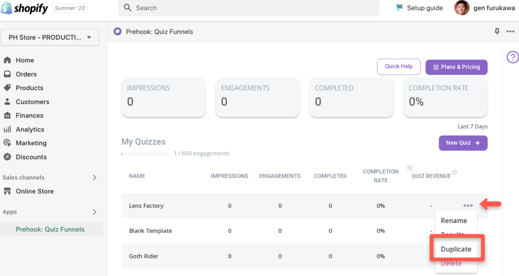 How To Duplicate A Quiz Prehook Quiz Funnels for Brands