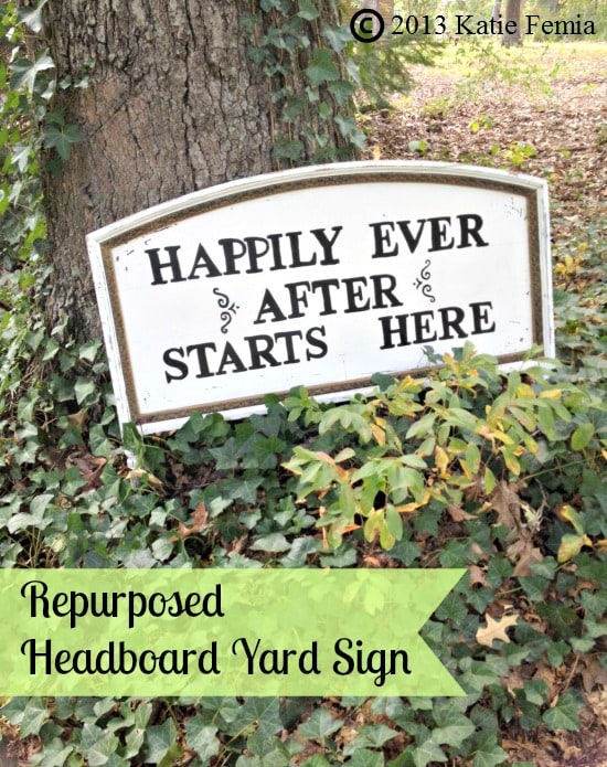 Curbside Crafts Repurposed Headboard Yard Sign