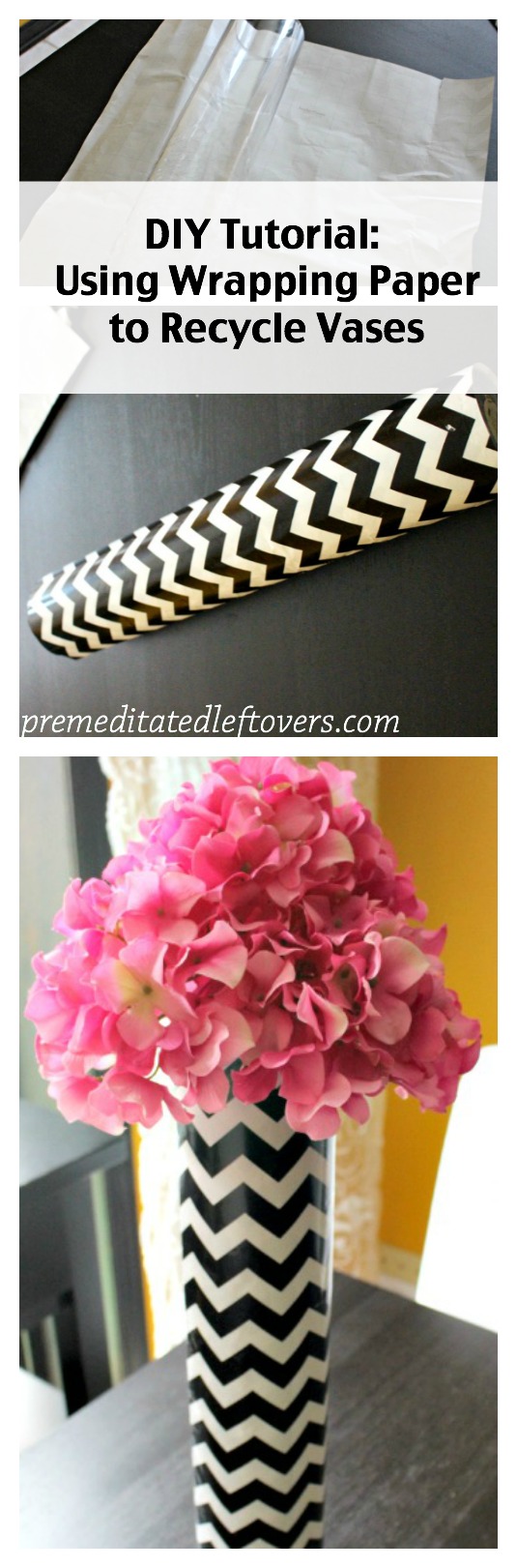 How to Use Wrapping Paper to Decorate Vases