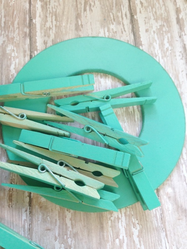 DIY Clothespin Tea Bag Wreath