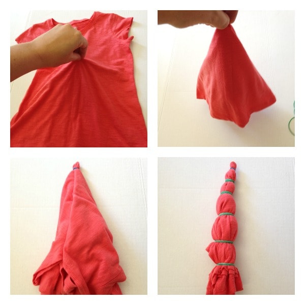 How to Reverse TieDye a TShirt Using Bleach and Rubberbands