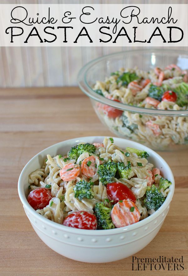 Meatless Ranch Pasta Salad + DairyFree Buttermilk