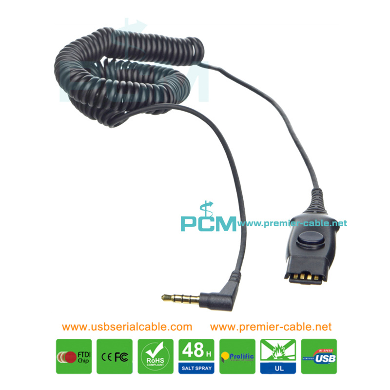 QD to 3.5mm IP Touch Phone Headset