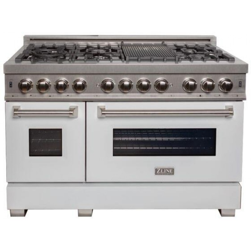 ZLINE RASWM48 48 Inch Freestanding Professional Dual Fuel Range with 6