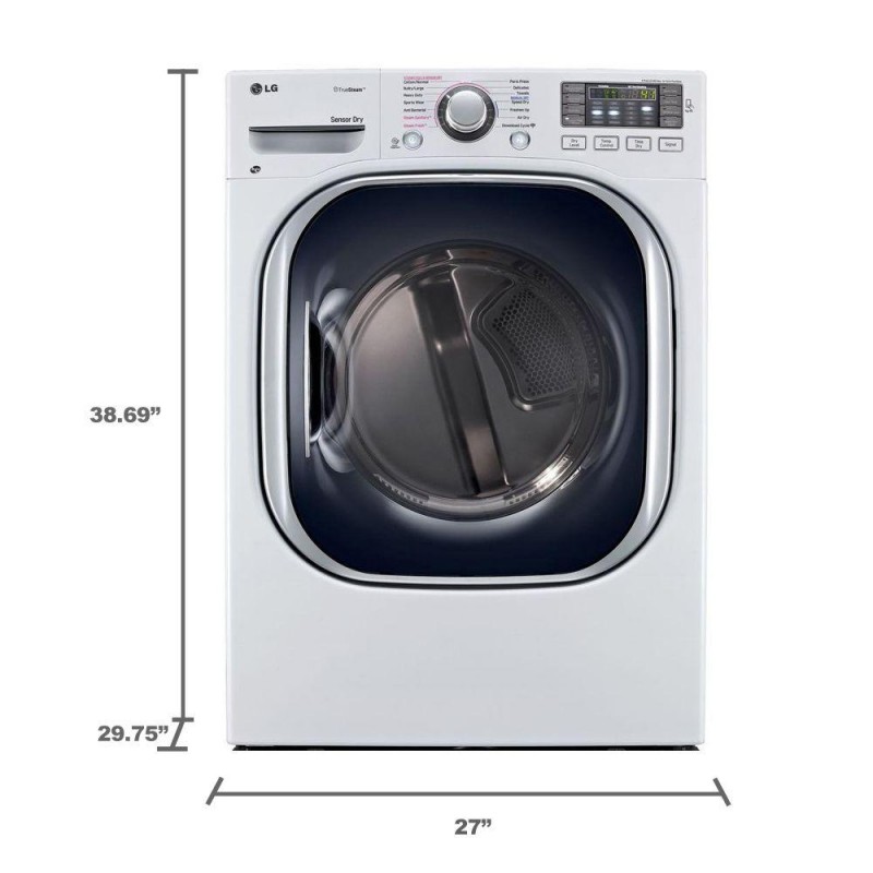 LG 7.4 cu. ft. Gas Dryer with True Steam in White & 4.5 DOE cu. ft