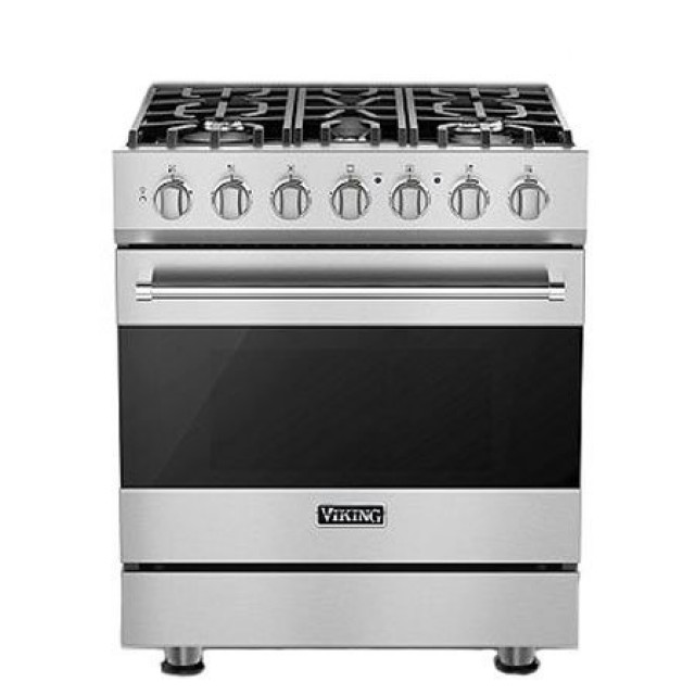 Viking 3 Series RVGR33015BSS 30 In. 4.0 cu. ft. Freestanding Gas Range