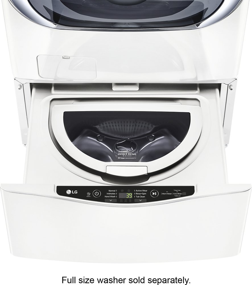 LG WD200CW 29 Inch 1.0 cu. ft. Twin Wash Pedestal Sidekick Washer White