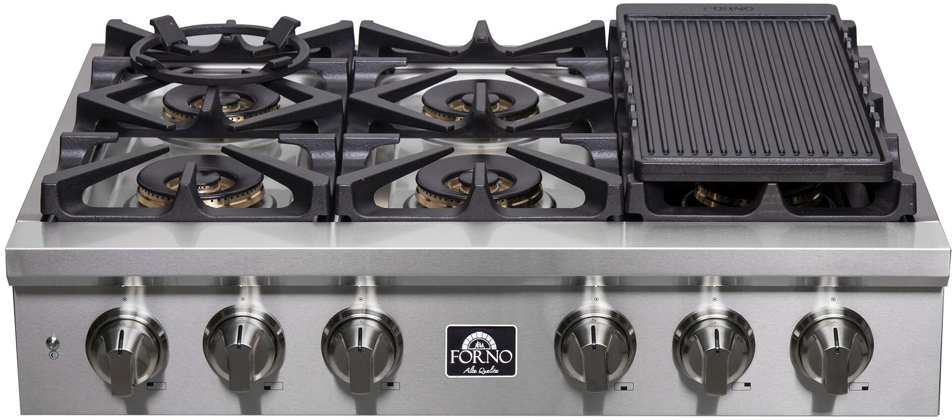 Forno FCTGS575136 Alta Qualita 36 Inch Natural Gas Rangetop with Grill