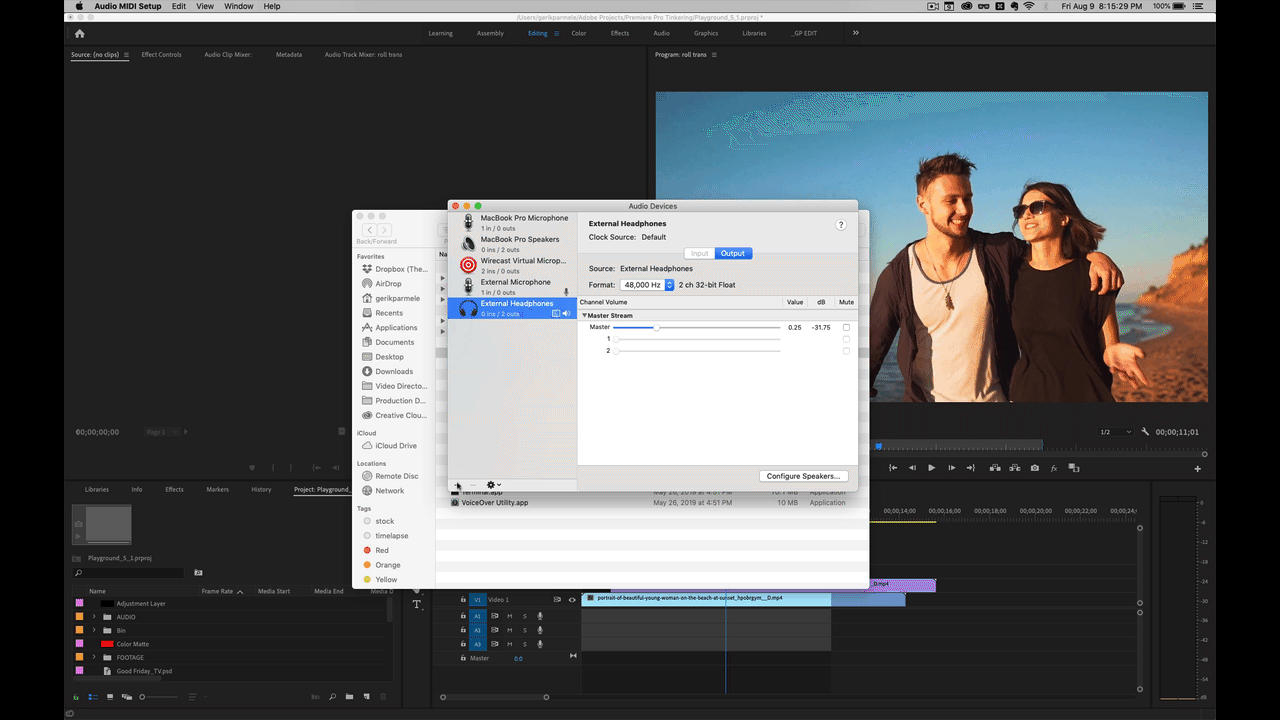 External Headphones Plugged in but Audio Plays Through
