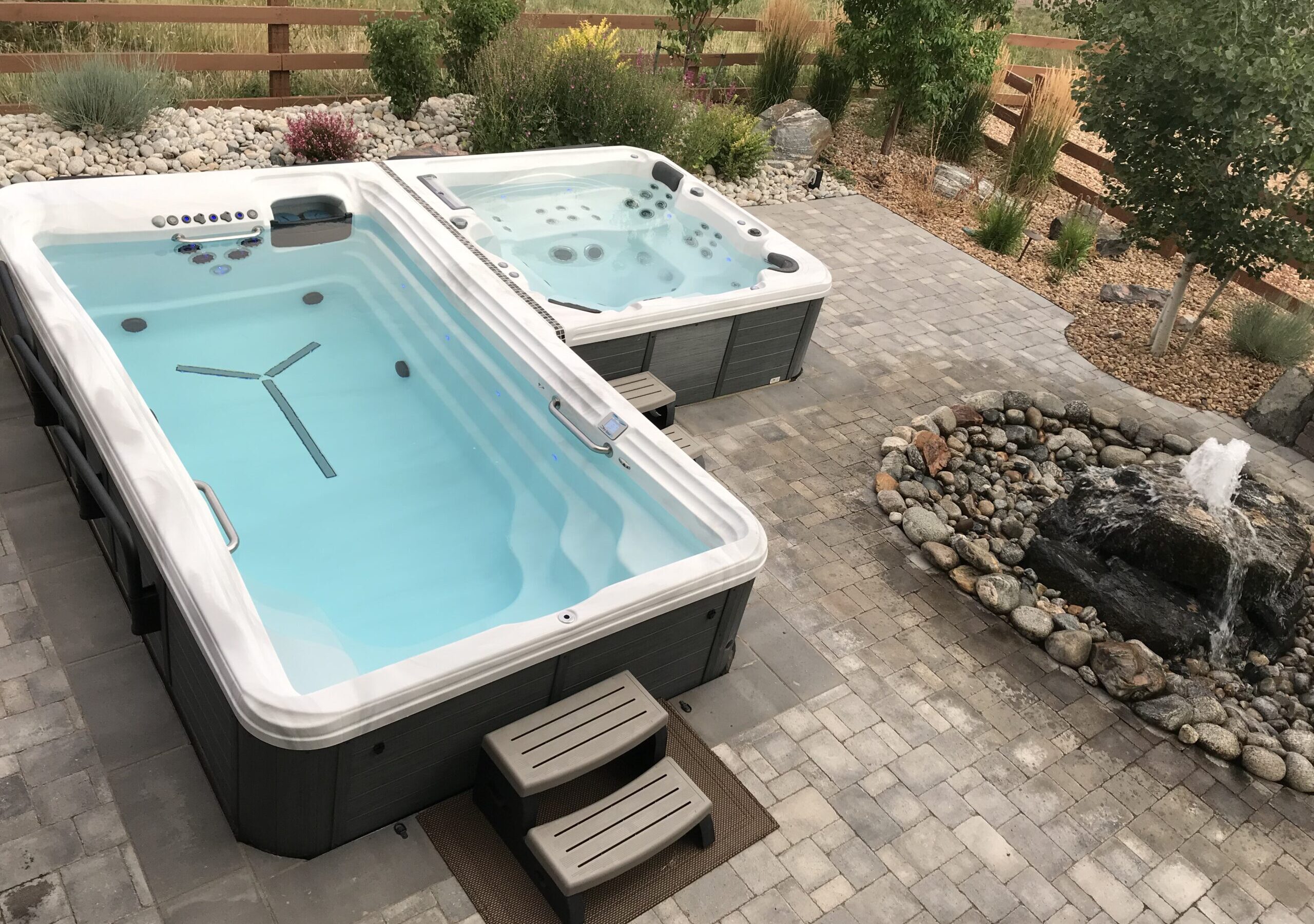 Hot Tub, Swim Spa Installation Pictures Scarborough, Lewiston, Portland