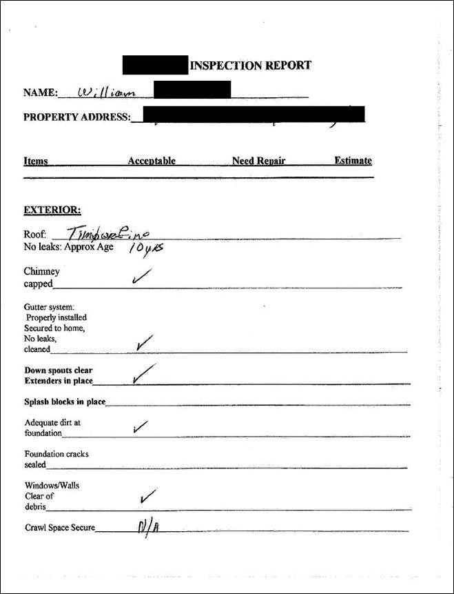 Water Damage Report Sample