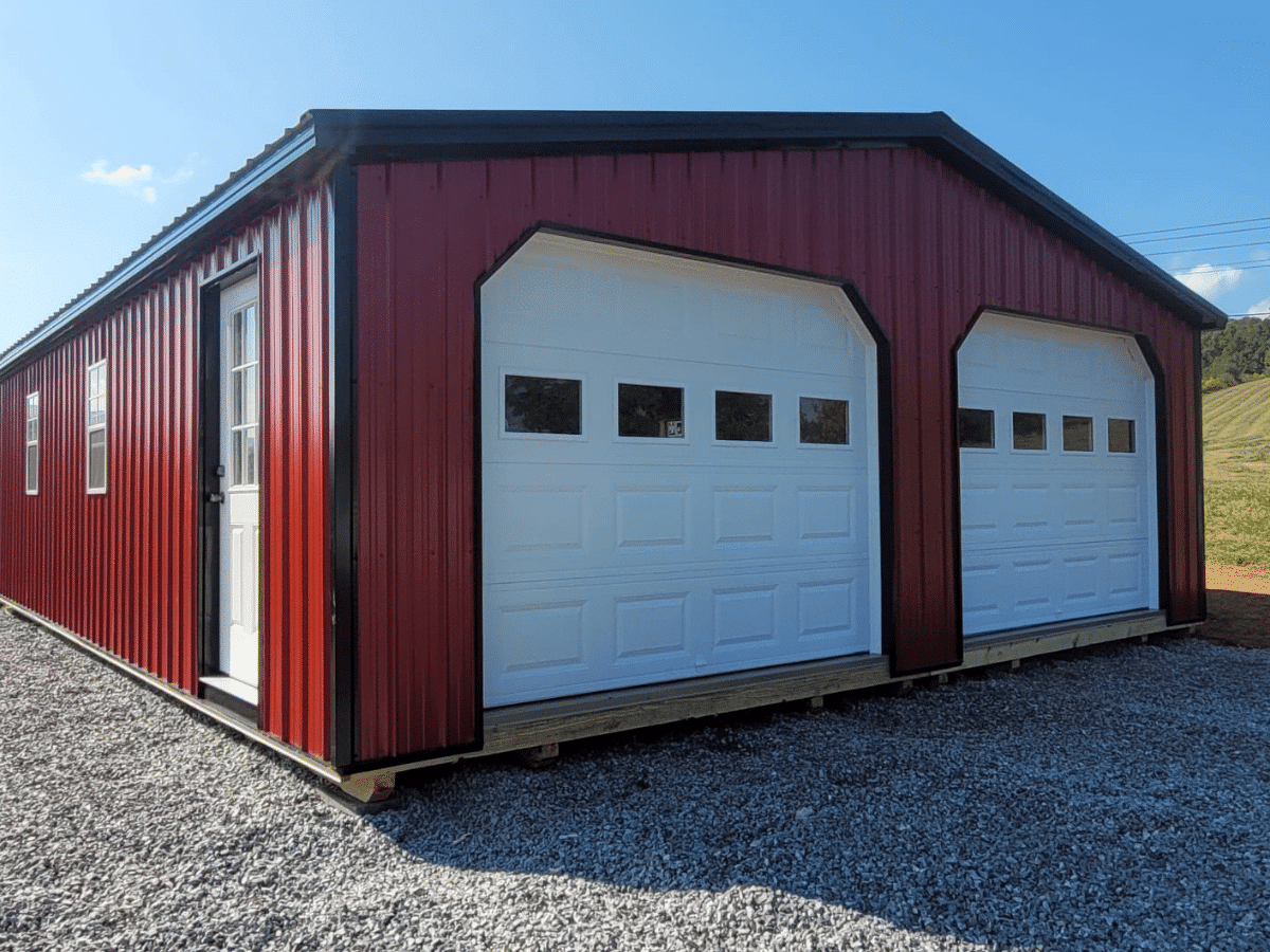 24×32 Doublewide Metal Garage delivered in Rural Retreat VA Premier