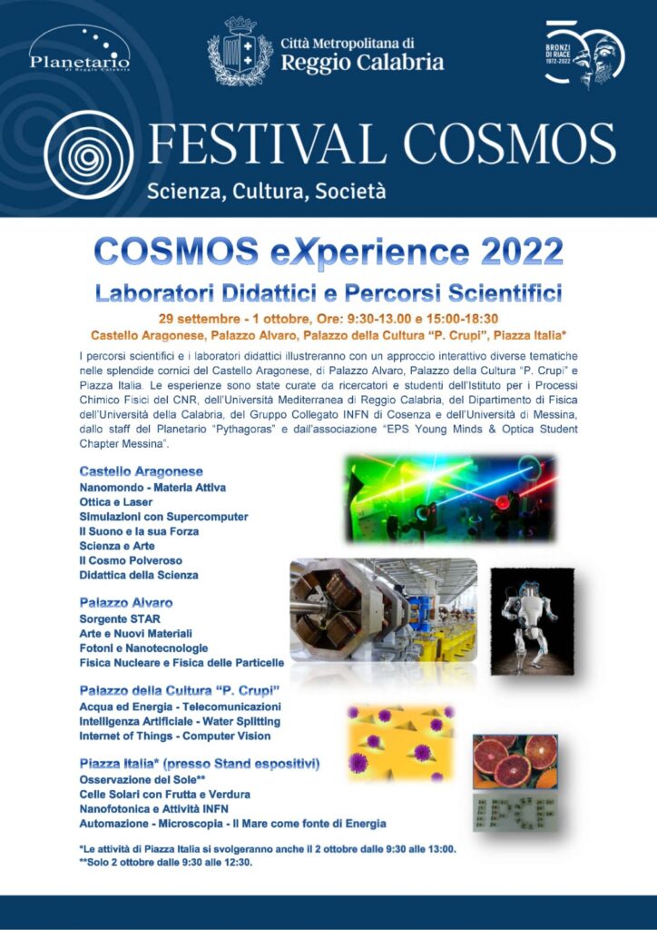Programma Festival Cosmos 2022 Premio Cosmos