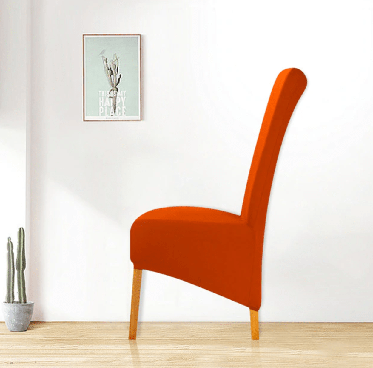 Orange Long Back Chair Cover Premium Dining Chair Covers